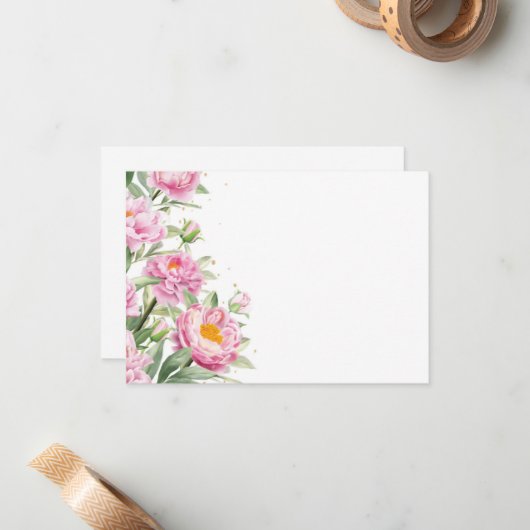 Carte Floral Note (Devant/Arrière en situation)