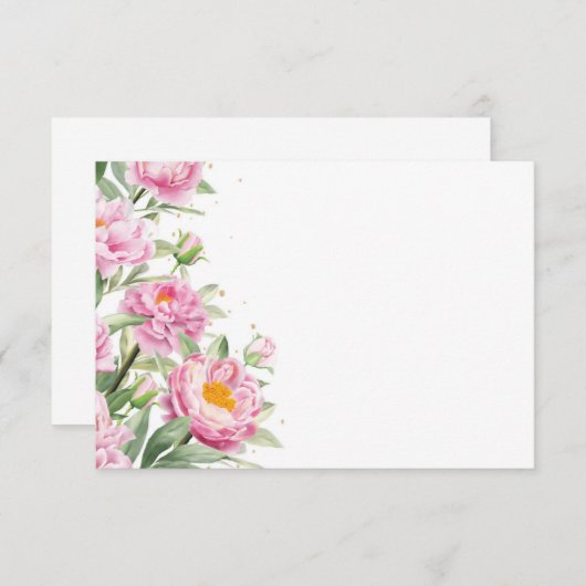 Carte Floral Note (Devant / Derrière)