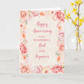 Carte Floral Papa et StepMom Mariage Anniversaire (Fleur jaune)