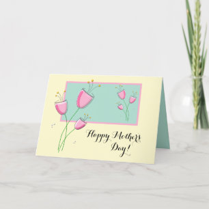 Carte Floral Pastel Fête des Mères avec texte