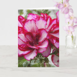 Carte Floral Personnalisé 20e anniversaire de Mariage