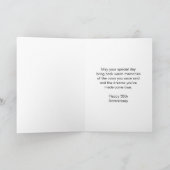 Carte Floral Personnalisé 35e anniversaire de Mariage (Intérieur)