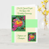 Carte Floral Personnalisé 35e anniversaire de Mariage (Fleur jaune)