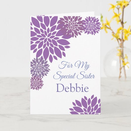 Carte Floral Print Custom (Fleur jaune)