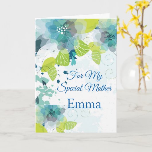 Carte Floral Print Custom (Fleur jaune)