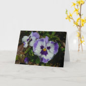 Carte Floral Purple and White Pansies (Fleur jaune)