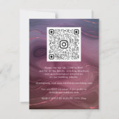 Carte Floral QR Code Marsala Rose Bourgogne (Dos)