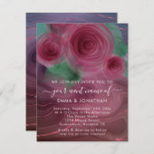 Carte Floral QR Code Marsala Rose Bourgogne (Devant / Derrière)