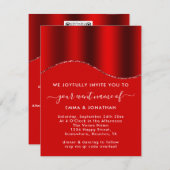 Carte Floral QR Code Parties scintillant Frontières Vin  (Devant / Derrière)