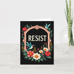 Carte Floral résiste à Trump drôle Anti-Trump 2025