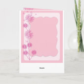 Carte Floral rose (Dos)