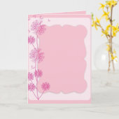 Carte Floral rose (Fleur jaune)