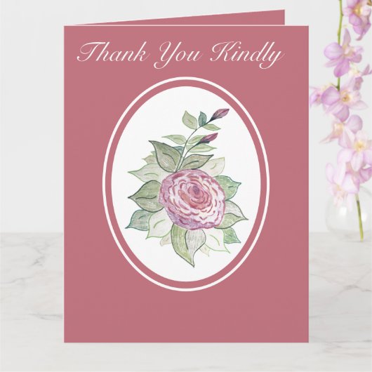 Carte Floral rose (Orchidée)