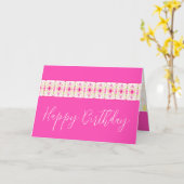 Carte Floral rose clair (Fleur jaune)