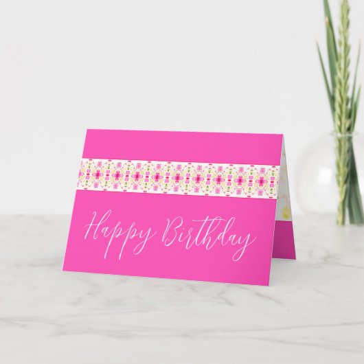 Carte Floral rose clair (Devant)