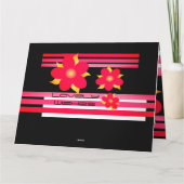Carte Floral Rose Et Gris (Dos)