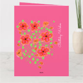 Carte Floral Rose Et Orange (Dos)