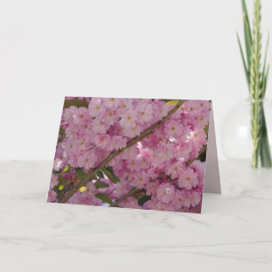 Carte Floral rose et papillon