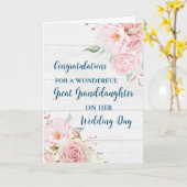 Carte Floral rose grand Mariage (Fleur jaune)