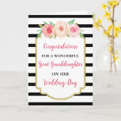 Carte Floral rose grand Mariage (Fleur jaune)