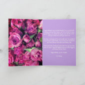Carte Floral rose joyeuse fille d'anniversaire (Intérieur)