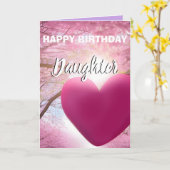 Carte Floral rose joyeuse fille d'anniversaire (Fleur jaune)