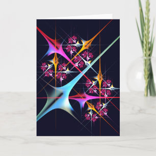 Carte Floral rose moderne Art Abstrait Couleur Motif #01