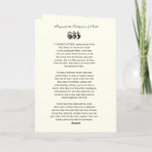 Carte Floral Roses Catholic Wedding Mass Program (Dos)