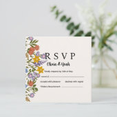 Carte Floral RSVP Card (Debout devant)