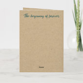 Carte Floral Rustic Mariage Félicitations vert (Dos)