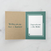 Carte Floral Rustic Mariage Félicitations vert (Intérieur)