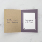 Carte Floral Rustic Mariage Félicitations violet (Intérieur)