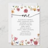 Carte Floral Seating Chart | Tableau 1 (Devant)