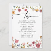 Carte Floral Seating Chart | Tableau 2 (Devant)