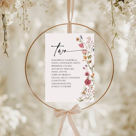 Carte Floral Seating Chart | Tableau 2