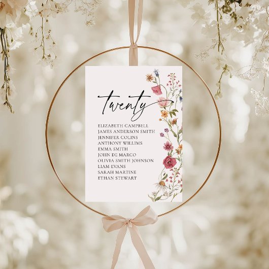Carte Floral Seating Chart | Tableau 2