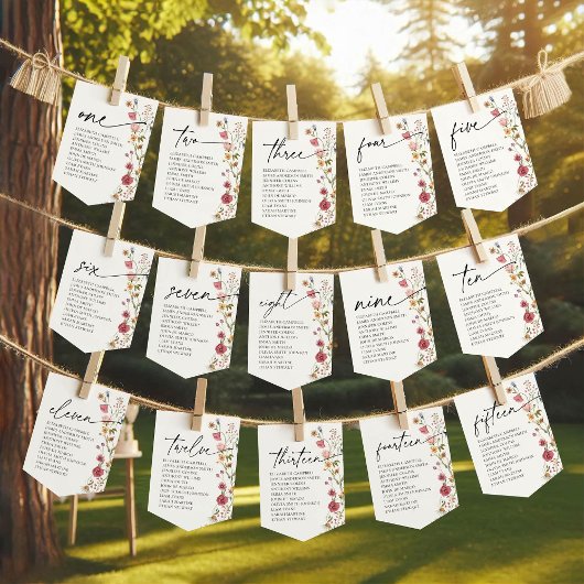 Carte Floral Seating Chart | Tableau 5