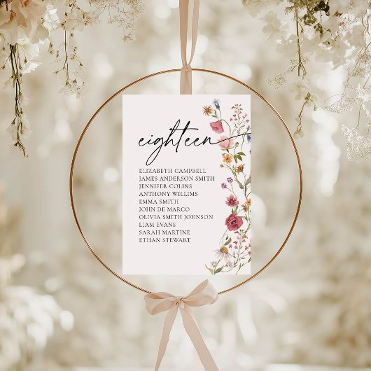 Carte Floral Seating Chart | Tableau Dix-Huit