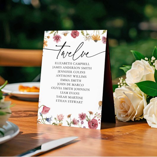 Carte Floral Seating Chart | Tableau Douze