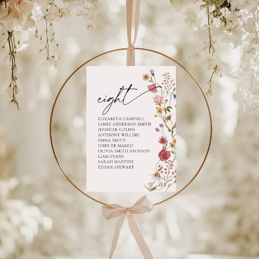 Carte Floral Seating Chart | Tableau Huit