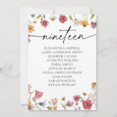 Carte Floral Seating Chart | Tableau Neuf (Devant)
