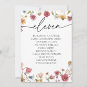 Carte Floral Seating Chart | Tableau Onze (Devant)