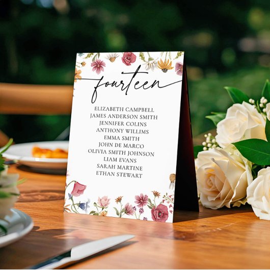 Carte Floral Seating Chart | Tableau Quatorze