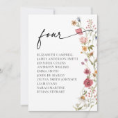 Carte Floral Seating Chart | Tableau Quatre (Devant)
