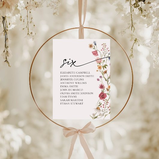 Carte Floral Seating Chart | Tableau Six
