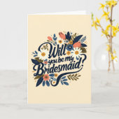 Carte Floral Serez-Vous Ma Proposition De Servante D'Épo (Fleur jaune)