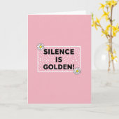 Carte Floral Silence Est D'or (Fleur jaune)