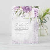 Carte Floral Sparkles Graduation Mauve ID889 (Debout devant)
