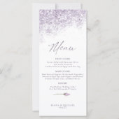 Carte Floral Sparkles Mariage Menu2 Mauve ID889 (Devant)