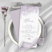 Carte Floral Sparkles Mariage Menu2 Mauve ID889